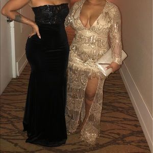 Gold Tassel Sequin Dress